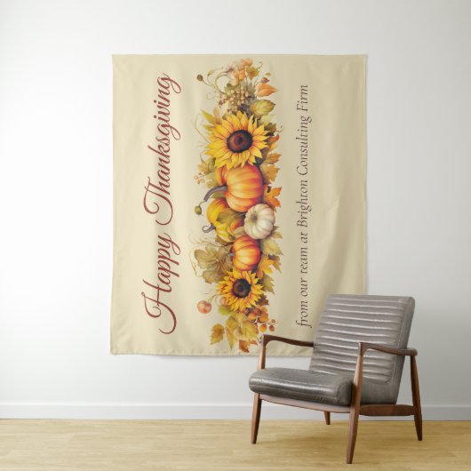 ヴィンテージ感謝型カボチャカスタムンパーティー タペストリー (インサイチュ)