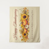 ヴィンテージ感謝型カボチャカスタムンパーティー タペストリー (正面)