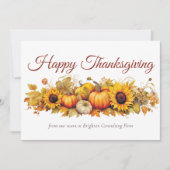 ヴィンテージ感謝型カボチャカスタムン会社 シーズンカード (正面)