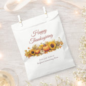 ヴィンテージ感謝型パンプキンスカスタムズ社パーティー フェイバーバッグ (クリップ留めされた状態)