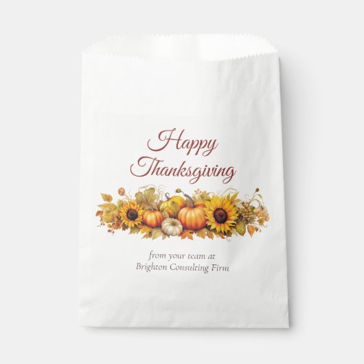 ヴィンテージ感謝型パンプキンスカスタムズ社パーティー フェイバーバッグ (正面)