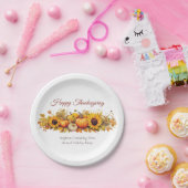 ヴィンテージ感謝型パンプキンスカスタムズ社パーティー ペーパープレート (パーティー)