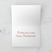 ヴィンテージ感謝夕食グリーティングカード シーズンカード (内部)