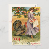 ヴィンテージ感謝挨拶はがき シーズンポストカード (正面/裏面)