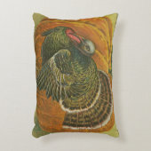 ヴィンテージ感謝挨拶トルコとカボチャ アクセントクッション (正面(垂直))