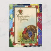 ヴィンテージ感謝挨拶&キルトポストカード シーズンポストカード (正面)