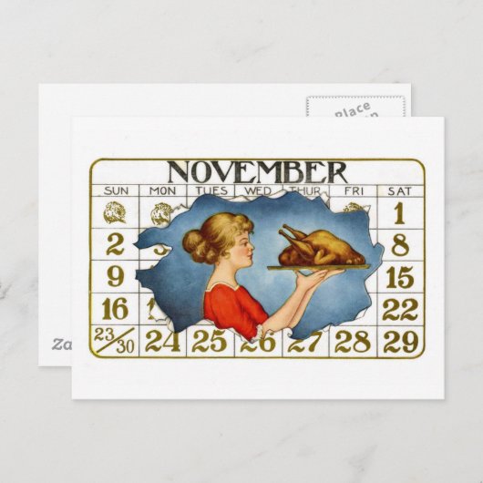 ヴィンテージ感謝状はがき シーズンポストカード (正面/裏面)