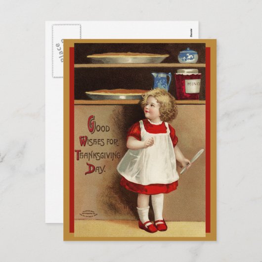 ヴィンテージ感謝状はがき シーズンポストカード (正面/裏面)