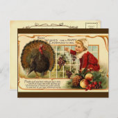 ヴィンテージ感謝状はがき シーズンポストカード (正面/裏面)