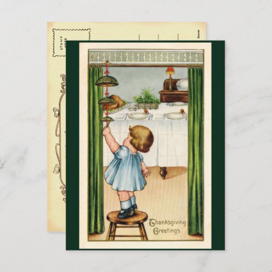 ヴィンテージ感謝状はがき シーズンポストカード (正面/裏面)