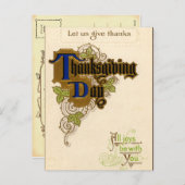 ヴィンテージ感謝状はがき シーズンポストカード (正面/裏面)