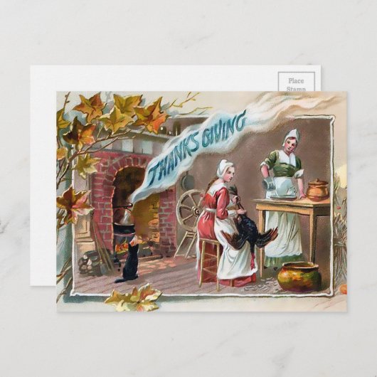 ヴィンテージ感謝状はがき ポストカード (正面/裏面)