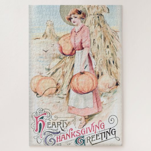 ヴィンテージ感謝状グリーティングカード ジグソーパズル (縦)