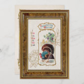 ヴィンテージ感謝祭あいさつ&トルコ シーズンカード (正面/裏面)