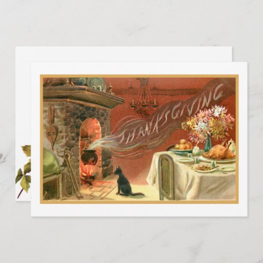 ヴィンテージ感謝祭とハース シーズンカード (正面/裏面)