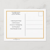 ヴィンテージ感謝祭とハース ポストカード (裏面)