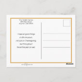 ヴィンテージ感謝祭とハース ポストカード (裏面)