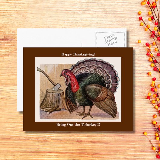 ヴィンテージ感謝祭のトルコがトフューキーを引き出す シーズンポストカード