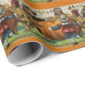 ヴィンテージ感謝祭のラッピング紙 ラッピングペーパー (ロールコーナー)