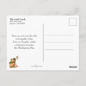 ヴィンテージ感謝祭の七面鳥を満月で ポストカード (裏面)