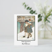 ヴィンテージ感謝祭の子ども シーズンポストカード (スタンド正面)