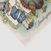 ヴィンテージ感謝祭の子供とトルコ 薄葉紙 (詳細)