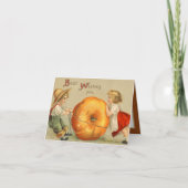 ヴィンテージ感謝祭の子供の追加気持ち シーズンカード (正面)