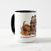 ヴィンテージ感謝祭の安定性 – 感謝する マグカップ (正面左)