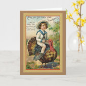 ヴィンテージ感謝祭の挨拶 カード (黄色い花)