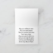 ヴィンテージ感謝祭の挨拶 カード (内部)