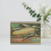 ヴィンテージ感謝祭の挨拶 ポストカード (スタンド正面)