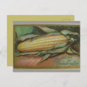 ヴィンテージ感謝祭の挨拶 ポストカード (正面/裏面)