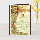 ヴィンテージ感謝祭の祝歌追加気持ち カード (黄色い花)