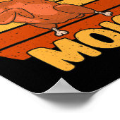 ヴィンテージ感謝祭の衣装おもしろいが好き ポスター (角)