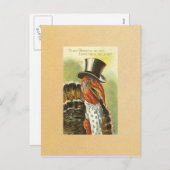 ヴィンテージ感謝祭はがき シーズンポストカード (正面/裏面)