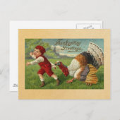 ヴィンテージ感謝祭はがき シーズンポストカード (正面/裏面)