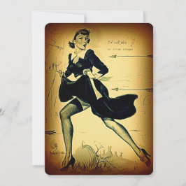 ヴィンテージ感謝祭カーピルムピンアップガール シーズンカード