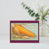 ヴィンテージ感謝祭コーンハスク シーズンポストカード (スタンド正面)