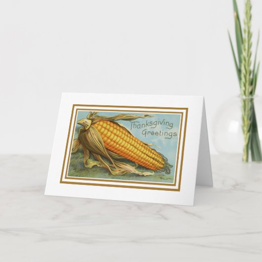 ヴィンテージ感謝祭コーンホリデー カード (正面)