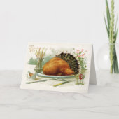 ヴィンテージ感謝祭ターキーディナーカスタム シーズンカード (正面)