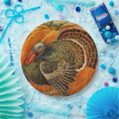 ヴィンテージ感謝祭ターキーホリデイ ペーパープレート (パーティー)