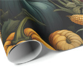 ヴィンテージ感謝祭チャーム ラッピングペーパー (ロールコーナー)