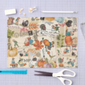 ヴィンテージ感謝祭ティッシュペーパー 薄葉紙 (クラフト)