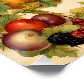 ヴィンテージ感謝祭トルコと果実収穫 ポスター (コーナー)