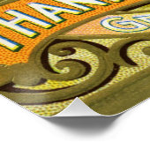 ヴィンテージ感謝祭トルコと秋収穫 ポスター (コーナー)