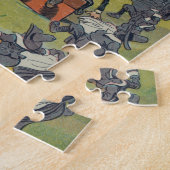 ヴィンテージ感謝祭トルコと饗宴お祝い ジグソーパズル (側面)