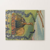 ヴィンテージ感謝祭トルコと饗宴お祝い ジグソーパズル (横)