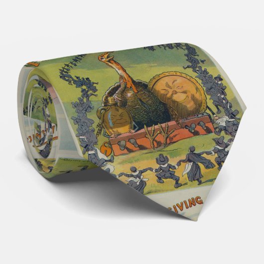 ヴィンテージ感謝祭トルコと饗宴お祝い ネクタイ (ロール)
