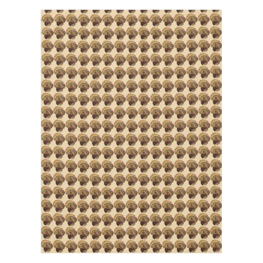 ヴィンテージ感謝祭トルコのテーブルクロス テーブルクロス (正面)