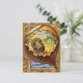 ヴィンテージ感謝祭トルコはがき シーズンポストカード (スタンド正面)